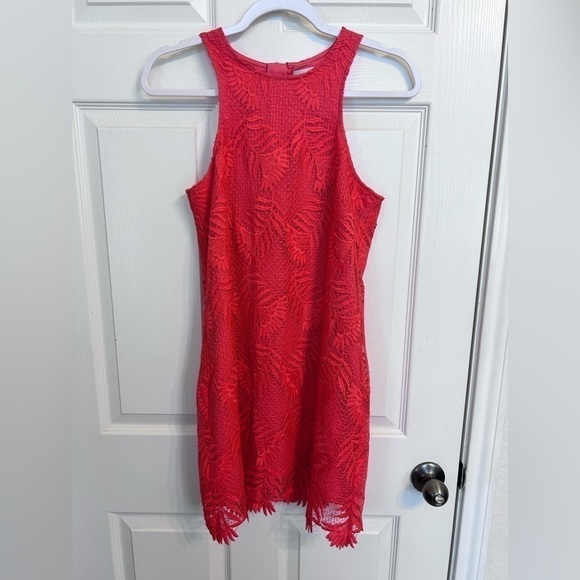 NWOT Revolve Lovers + Friends, Caspian Shift Dress, Small in Coral - Picture 3 of 6